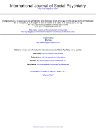 The malaysian journal of medical sciences : Pdf Religiousness Religious Coping Methods And Distress Level Among Psychiatric Patients In Malaysia Ramli Musa Aida Syarinaz Ahmad Adlan Khatijah L Abdullah And M Ramli Academia Edu