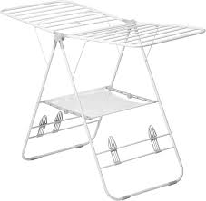 It is easy to set up and take down so you can use this whenever the weather outside is good enough for drying clothes. Amazon Com Honey Can Do Heavy Duty Gullwing Drying Rack White Metal Home Kitchen