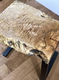 Sold Live Edge Maple Slab End Table Modern Side Table Etsy Live Edge Wood Table Modern Side Table Wood Table Design