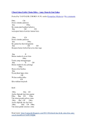 Amy search isabella x fantasia bulan madu closing ceremony 29th sea games hd. Chord Dan Lirik Cinta Kita