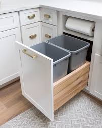 Built In Trash Cans And Paper Towel Holders Kitchen Cabinets Storage Organizers Kitchen Cabinet Storage Diy Kitchen Storage