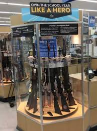 As others have mentioned, walmart often has excellent deals on guns and ammo. Wal Mart Back To School Sign Hung Above Guns Sparking Outrage