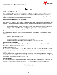 First Time Offender Ignition Interlock Laws