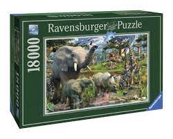 18000 piece jigsaw puzzle manufactured by educa. Ravensburger At The Waterhole 18000 Piece Jigsaw Puzzle For Adults Softclick Technology Means Pieces Fit Together Perfectly Buy Online At Best Price In Uae Amazon Ae