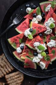 So kann der sommer kommen! Wassermelonensalat Rezept Orientalischem Dressing Trickytine