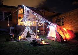 Cool Ways To Spruce Up Your Backyard For Your Children This Summer Backyard Camping Backyard Camping Parties Backyard Campout