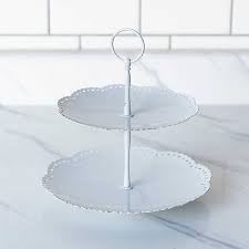 Maybe you would like to learn more about one of these? White Scalloped Metal 2 Tier Tray Kirklands