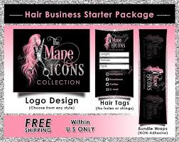 Hair Extensions Business Mini Branding Package Hair Business Etsy Business Hairstyles Business Cards Beauty Logo Design