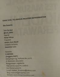 Seorang perawat saat melakukan tindakan keperawatan mengatakan kepada pasien bahwa dia akan datang kembali pada jam 13:00, dan pada saat jam 13:00 perawat menepati janjinya untuk datang kepada pasien. Buku Tes Masuk Akademi Keperawatan Bank Soal Shopee Indonesia