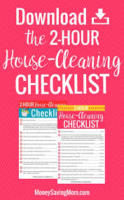 Use tricks to make cleaning easier moving forward: Get Your House Clean In 2 Hours Money Saving Mom