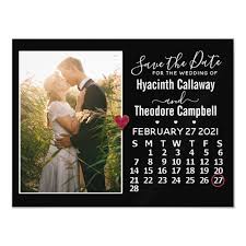 Wedding Save The Date February 2021 Calendar Photo Magnetic Invitation Zazzle Com In 2020 Wedding Saving Wedding Save The Dates Save The Date