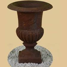 Kleine Eisenamphore Rost 24cm Garten Passion
