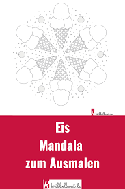 Ausmalbild Eis Mandala Fur Kinder In 2020 Activities For Kids Creative Diy And Crafts