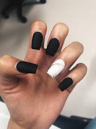 Cirque colors color changing mood nail polish. Felt Edgy Matte Black And Marble Accent Acrylics Nails