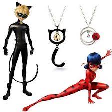 Miraculous Ladybug Chat Cat Noir Bell Necklace Set Girls Women New Miraculous Ladybug Comic Miraculous Ladybug Miraclous Ladybug