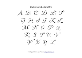 Printable Calligraphy Alphabet Chart Alphabet Image And