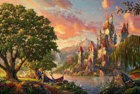 Beauty And The Beast Ii By Thomas Kinkade Disney Paintings Thomas Kinkade Disney Thomas Kinkade Disney Paintings
