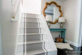 This is a fairly easy project and coming in around $250 for 25 stairs, really cost effective. Staircase Remodel Project How To Paint Stairs The Heathered Nest