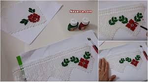 Havlu Kenari Dantel Nasil Boyanir Nazarca Com 2020 Dantel Orgu Havlular