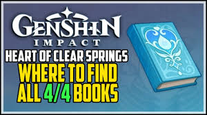 Heart Of Clear Springs All Books Locations Genshin Impact The Voice Of Flowing Water Achievement Youtube