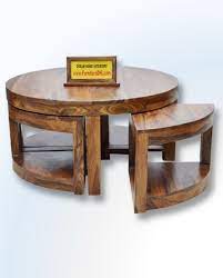 White/black medium round wood coffee table with storage. Solid Wood Round Coffee Table Furniture Dhi