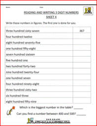 Free Place Value Worksheets Reading And Writing 3 Digit Numbers