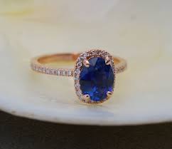 Rose Gold Sapphire Ring 1 85ct Royal Blue Sapphire Diamond Ring 14k Ros Gold Oval Engagement Ring Sapphire Engagement Ring Blue Rose Gold Oval Engagement Ring