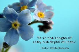 It Is Not Length Of Life But Depth Of Life It Is Not Length Of Life But Depth Of Life Positive Thoughts Life Ralph Waldo Emerson