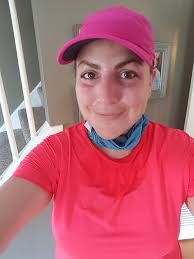 Hot, humid and slow. The most entertaining part of this morning's run was  the "help" removing my running shoes.