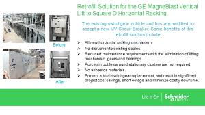 How do you replace a ge circuit breaker? Ge Magneblast Vertical Lift To Square D Horizontal Vr Breaker Retrofill