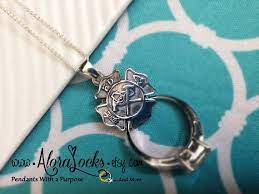 New Firefighter Fire Department Wedding Band Engagement Ring Holder Pendant Holding Necklace Fire Department Wedding Firefighter Wedding Fireman Wedding