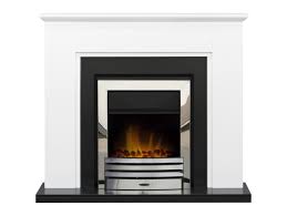 Mdf white full surround mantel its the first piece of furniture in any home. Adam Greenwich Fireplace In Pure White Black With Eclipse Electric Fire In Chrome 45 Inch Fireplace World