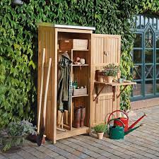 Pine wood and fir wood • overall dimension: The Tool Cabinet Of Teak Has Lots Of Space For All The Things One Needs Around The Garden Seve Diy Storage Shed Plans Garden Tool Shed Building A Storage Shed