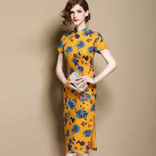 Floral pattern qipao collection brings a touch of romance, sweetness and poetry to your daily life. Attractive Floral Print Ramie Qipao Cheongsam Dress
