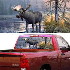 1pcs 22 X65 Rear Window Graphic Decal Forest Animals Moose Rear Window Sticker For Truck Suv Jeep Car Stickers Aliexpress