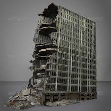 I Have A Mansion In The Post Apocalyptic World Ayesha 3d Destroyed Building Building Art 3d Building Models Building