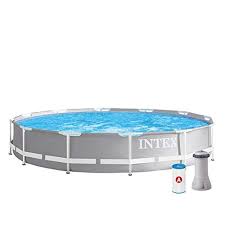 Intex Kit Piscine Prism Frame Ronde Tubulaire 3m66 X 76cm Piscine Demontable Piscine Piscine Tubulaire