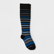 Women S Dr Motion Mild Compression Knee High Socks Varigated Stripes Black 4 10 Size Knee High Socks Striped Knee High Socks Knee High Compression Socks