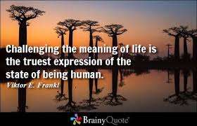 Challenging The Meaning Of Life Is The Truest Expression Of The State Of Being Human Viktor E Frankl Brainyquot Picture Quotes Life Quotes Survivor Quotes