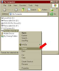 I'm trying to reformatted in windows 7 by right clicking on the drive and selecting format. Formatting A Memory Card Flash Drive Or Device Using A Pc Mobile Site
