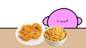 The bird uses the car to hide from the heat of the sun. Kirby Enjoys Macaroni With The Chicken Strips Youtube