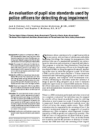 pdf an evaluation of pupil size standards used by police