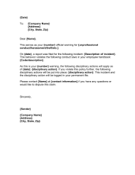 Employers Can Use This Letter To File Official Warnings Against Their Employees For A Range Of Misbehavior Fre Lettering Letter Templates Letter Template Word