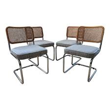Cesca Chair Set Vintage Marcel Breuer Style Cesca Chairs Cantilever Dining Chairs Dining Chairs Cantilever Dining Chair Cane Dining Chairs