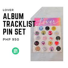 If you've been waiting with bated breath for taylor swift's next album, you can exhale with excitement because her seventh studio album lover is finally here! Taylor Swift Lover Album Tracklist Pin Set Shopee Philippines