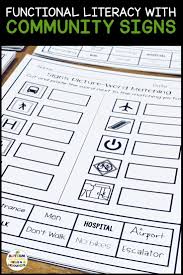 Functional Literacy Worksheets Reading Comprehension Of Common Signs Functional Literacy Reading Comprehension Special Education Worksheets