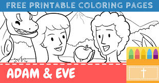 Adam and eve coloring pages with quotes from the king james bible: Free Printable Adam And Eve Coloring Pages For Kids Connectus