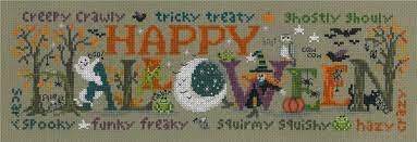Because it uses only whole stitches and some back stitch, it's easy for beginners and a fast and fun. Halloween Happiness By Imaginating