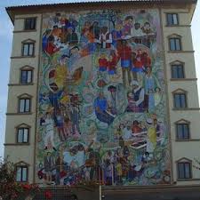 Impresivemosaics From Around The World Glass Mosaic Mural Of The Villa Harvey Mandel At San Diego California Is One O Mosaic Murals Mosaic Mosaic Glass