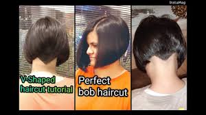 The inverted bob is the ultimate long front, short back hairstyle for women. Perfect Bob Haircut V Shaped Bob Haircut Tutorial Easy Haircut Haircut Expert Shyama S Makeove Youtube